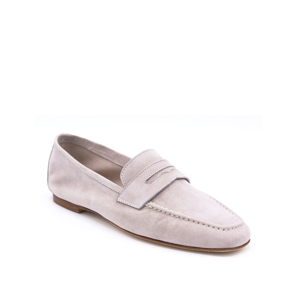 CORSO ROMA 9 Italian Grey Suede Paola Loafer